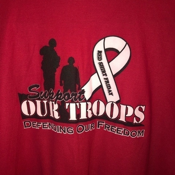 5/$10 Freedom Port Authority red short sleeve polo Freedom is not free size XL - Picture 8 of 9